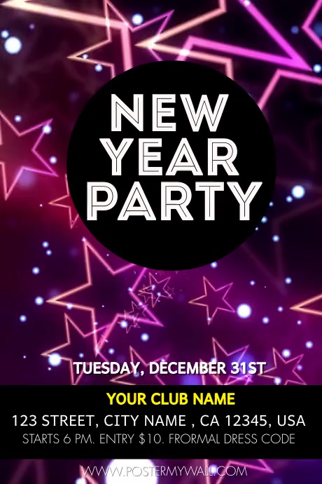 New Year Party Poster Template | PosterMyWall