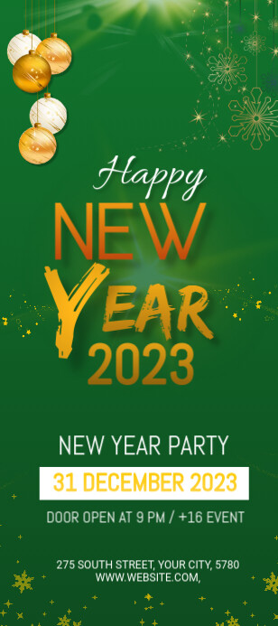 Year Rack Card New Year Party Rack Card Template | PosterMyWall