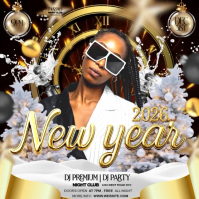 new year party template 方形(1:1)