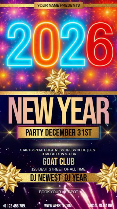 New Year Party Template Instagram Story