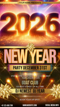 New Year Party Template Instagram na Kuwento