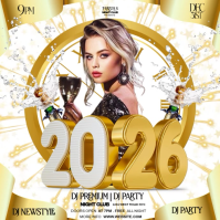 new year party template Cuadrado (1:1)