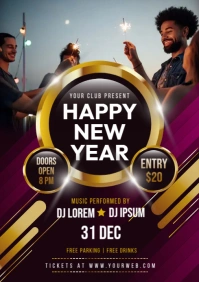 New Year 2024 Party Template A4