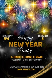 New year party Tumblr Graphic template