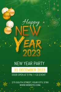 New year party tumblr Graphic template