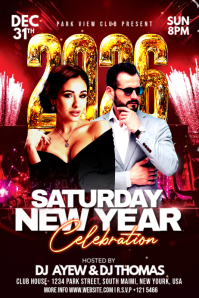 nEw Year poster template