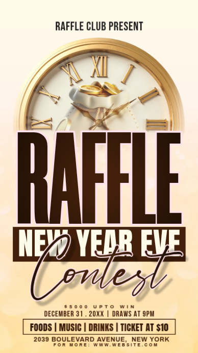 New Year Raffle Contest Instagram Story Template | PosterMyWall