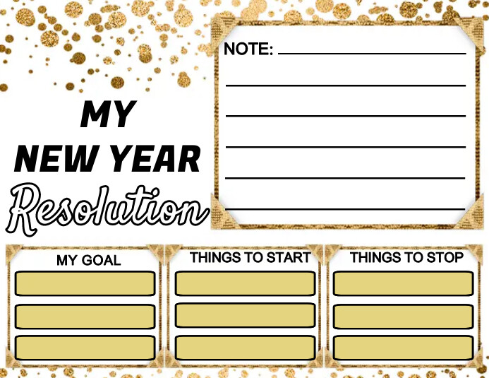 New year resolution Template | PosterMyWall