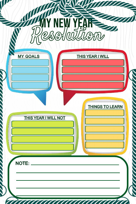 New year resolution Template | PosterMyWall