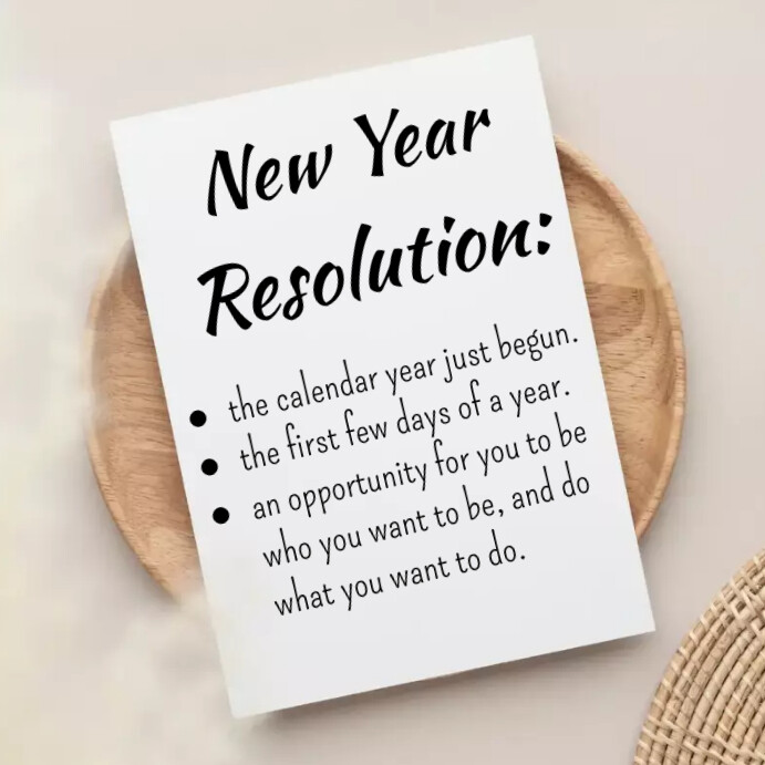 New Year Resolution Instagram Post Template | PosterMyWall