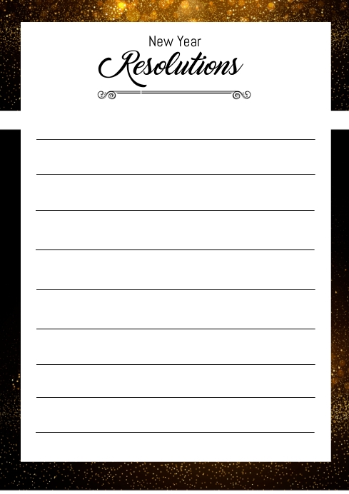 Copy of New year Resolutions | PosterMyWall