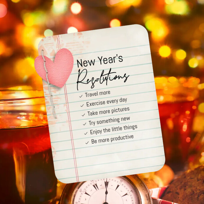 Copy of New Year Resolutions Template | PosterMyWall