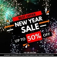 new year retail Instagram na Post template