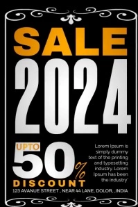 new year retail Poster template