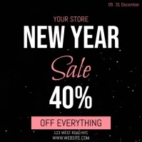 NEW YEAR SALE AD SOCIAL MEDIA สี่เหลี่ยมจัตุรัส (1:1) template