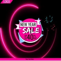 new year sale Instagram Post template