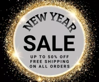 New Year Sale Medium Rectangle template