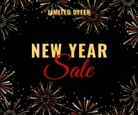 New Year Sale Large Rectangle template