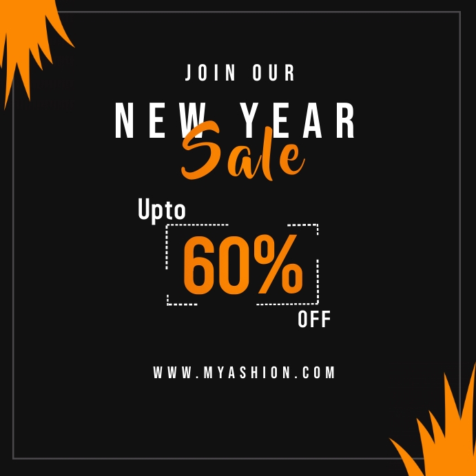 New year sale Instagram-opslag template