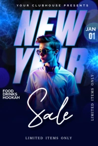 NEW YEAR SALE Plakkaat template