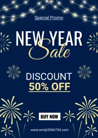 New Year Sale A4 template