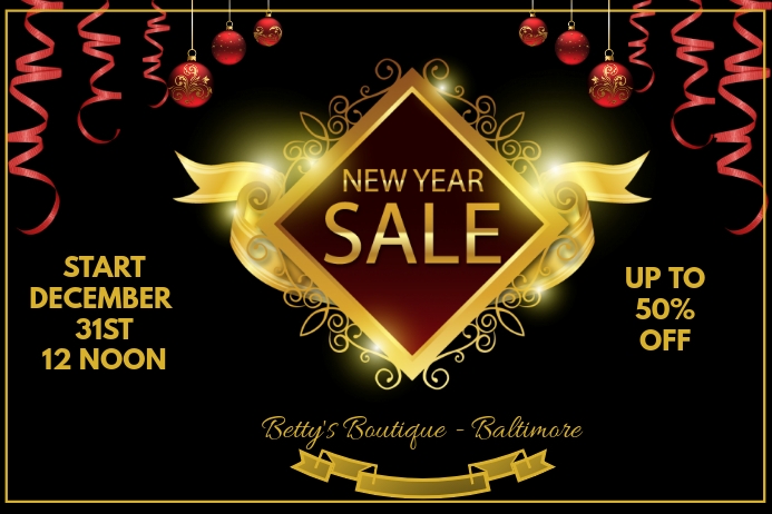New Year Sale Template | PosterMyWall
