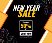 New Year Sale Medium Rectangle template
