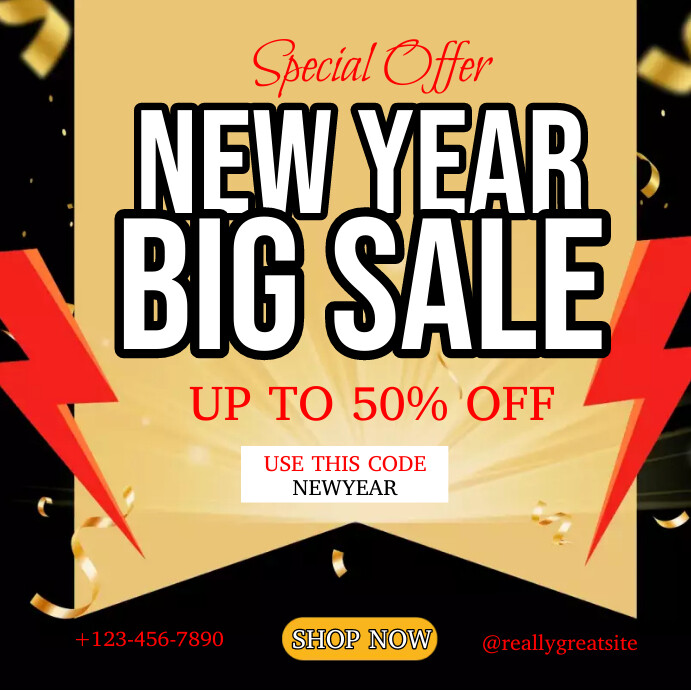 New Year Sale Template | PosterMyWall