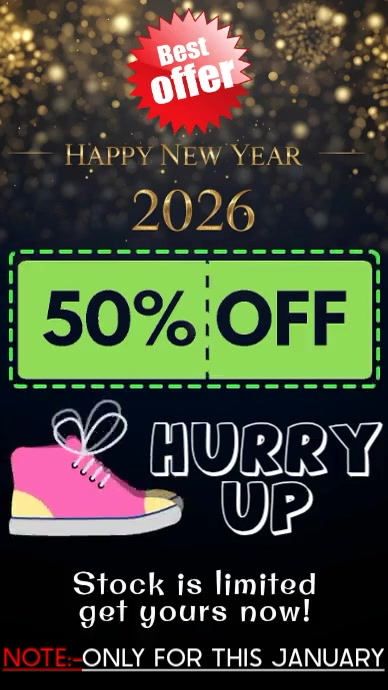 Plantilla de New year sales offer 50% OFF | PosterMyWall