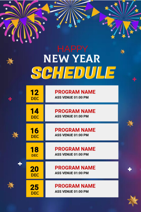 Mod Le New Year Schedule PosterMyWall