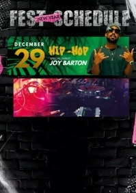 New Year Schedule Party A4 template