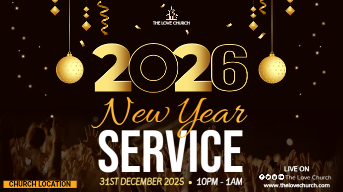 New year Service Digital Display (16:9) template