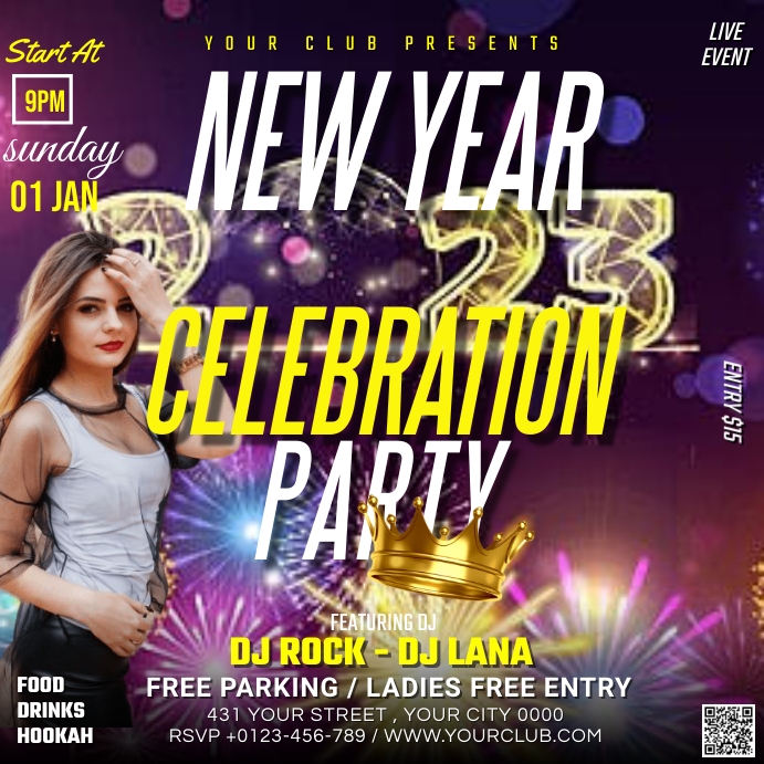 NEW YEAR SERVICE Pos Instagram template