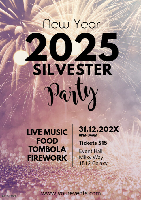Deluxe new year poster/flyer New Year Silvester Party Event Celebration Ad Template | PosterMyWall