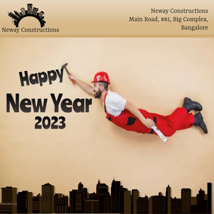 New year social media flyer Iphosti le-Instagram template