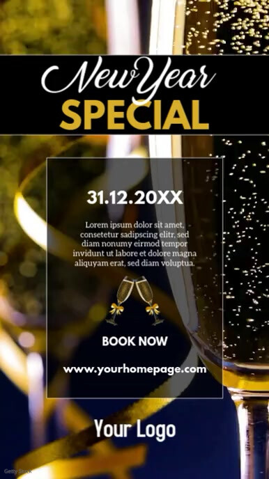 New Year Special Celebration story champagne Template | PosterMyWall