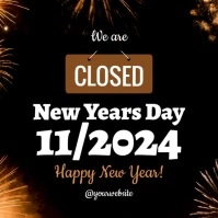 New Year Store Close Instagram Post template