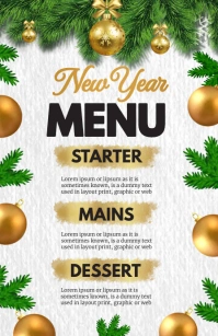 New Year Template Halve pagina breed