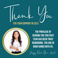 New Year Thank YoU Message Template | PosterMyWall