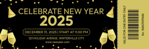 Hitam New Year Celebration E-mail-overskrift Template