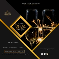 New Year Toast 2024 Quadrado (1:1) template