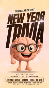 New Year Trivia Night WhatsApp-Status template