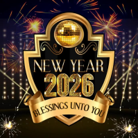 New Year Video Greetings Logo template