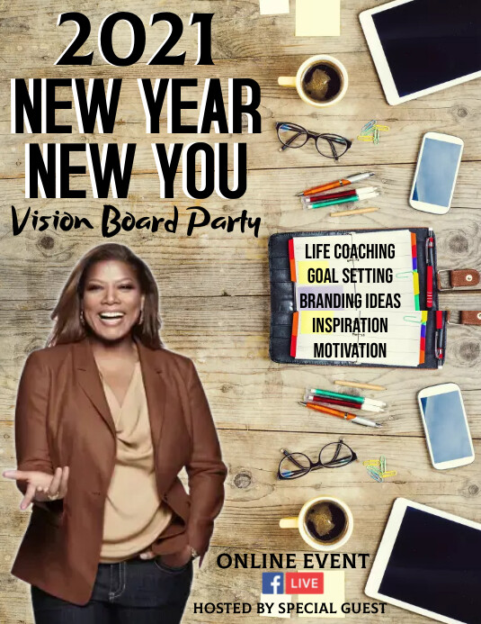 Neujahr Virtual Vision Board Party Vorlage Postermywall Neujahr Virtual Vision Board Party Vorlage Postermywall
