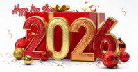 New Year Wish Facebook Shared Image template