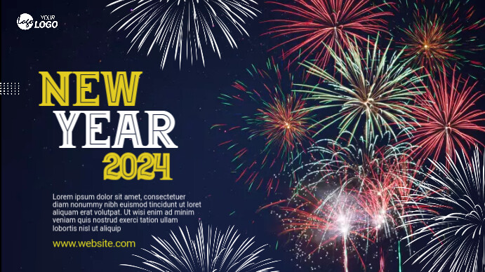 New Year Wish Post Digital Display (16:9) template