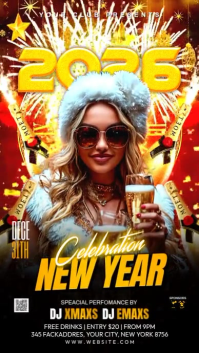 New Year Wish Tumblr Graphic Instagram-Story template