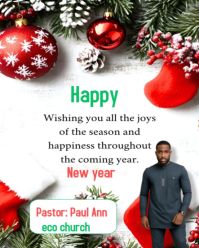 New year wishes 💓 design template Instagram Portrait