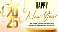 New year wishes Digitalt display (16:9) template