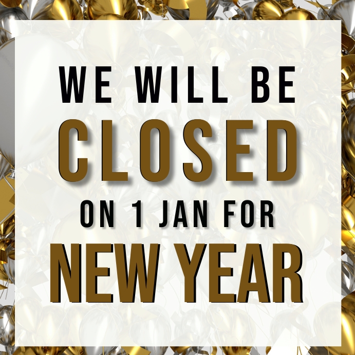 New Year Closed Sign 2025